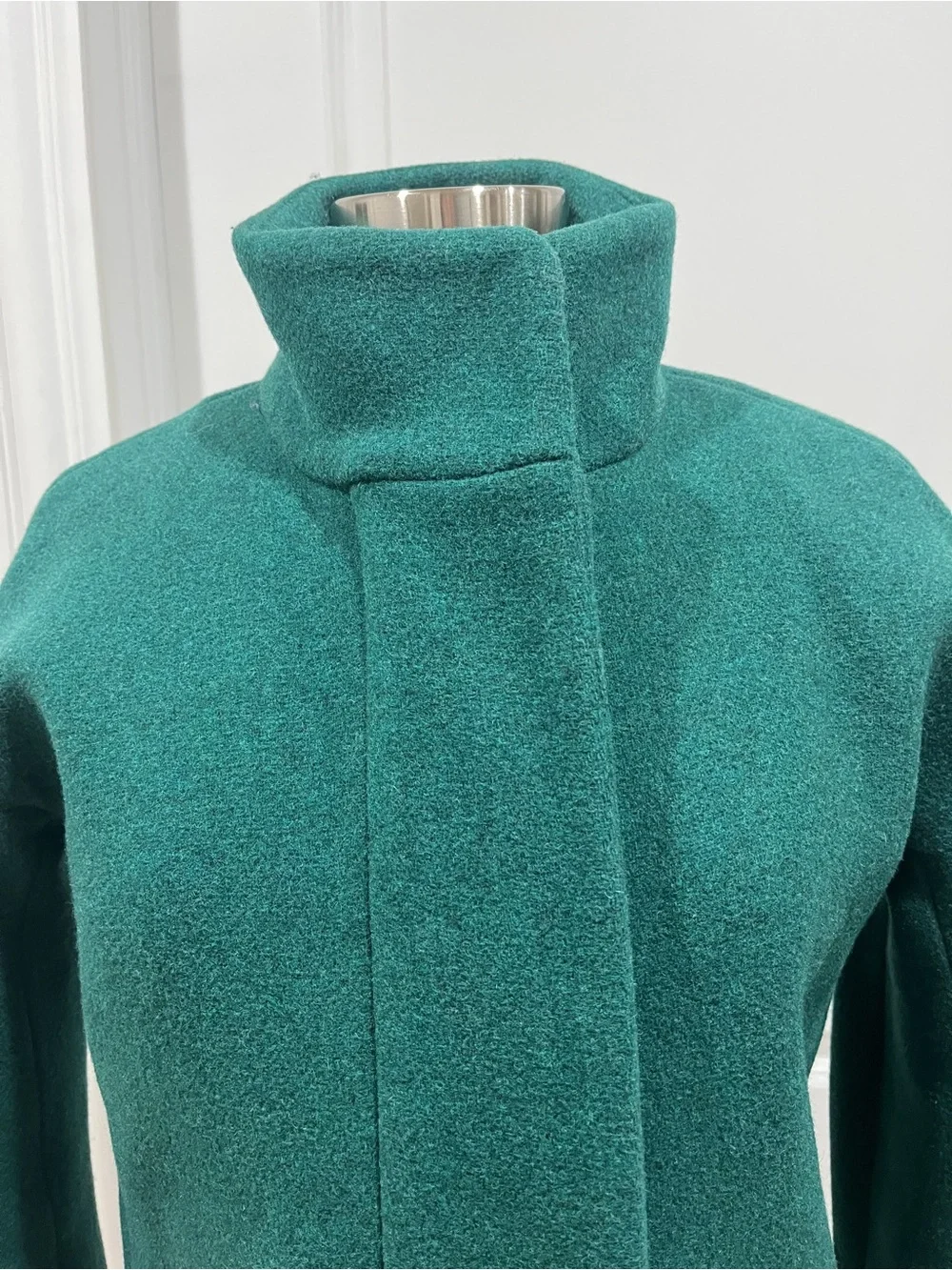 J. Crew Stadium Cloth Cocoon Coat Italian Wool in Green Size 2